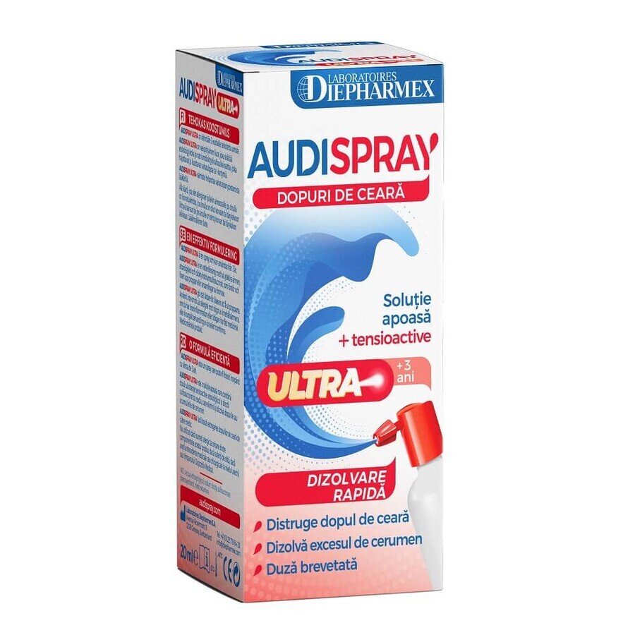AudiSpray Ultra +3 jaar, 20 ml, Lab Diepharmex