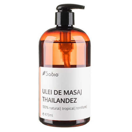 Thaise massageolie 100% natuurlijk, 475 ml, Sabio