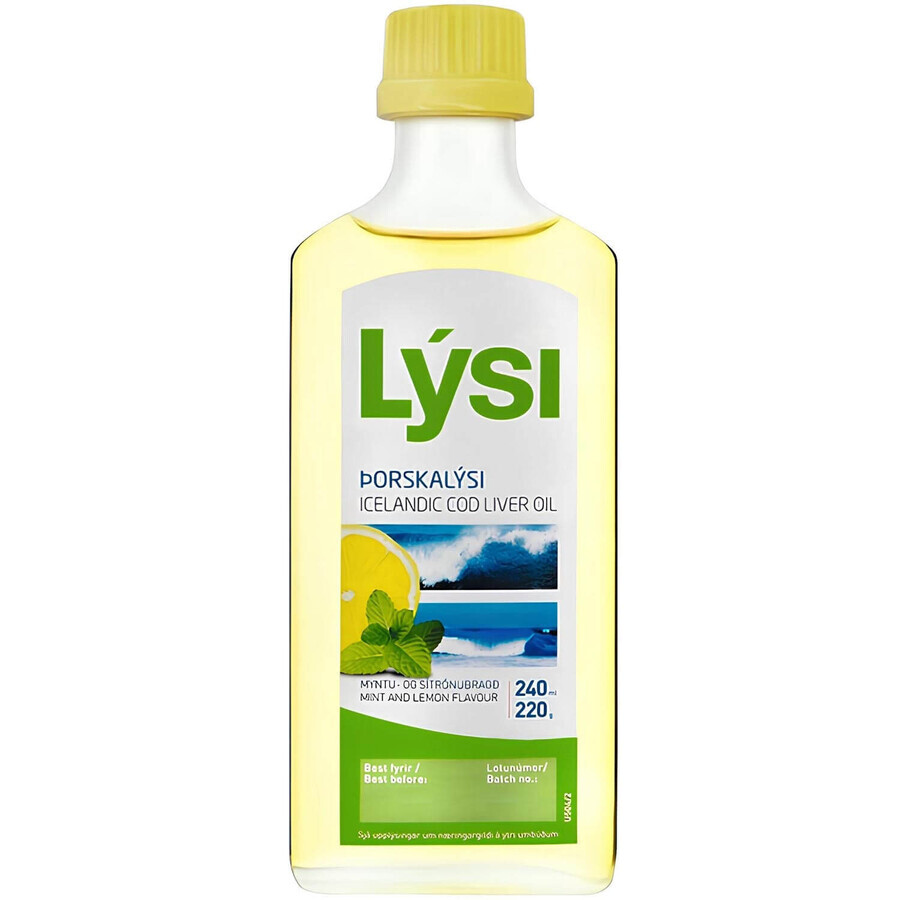 Levertraan met citroensmaak, 240 ml, Lysi