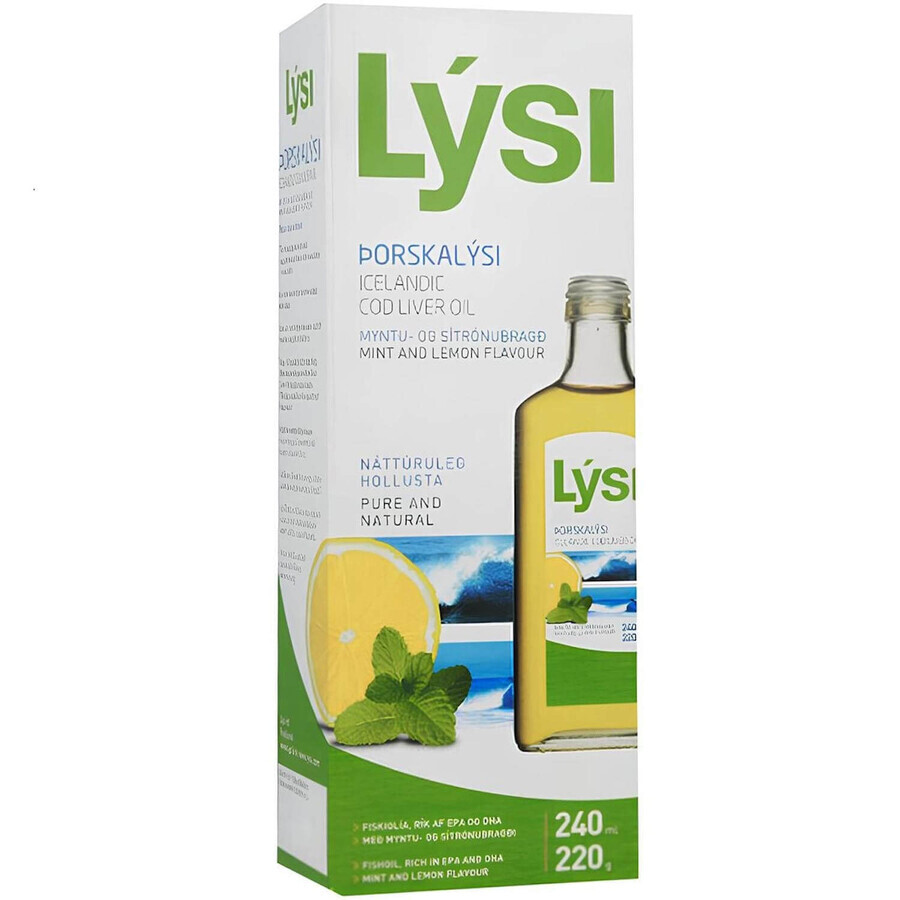 Levertraan met citroensmaak, 240 ml, Lysi