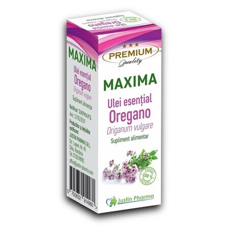 Oregano Maxima etherische olie, 10 ml, Justin Pharma
