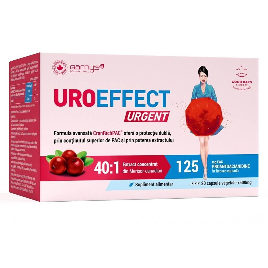 UROeffect URGENT, 20 capsule vegetale, Good Days Therapy