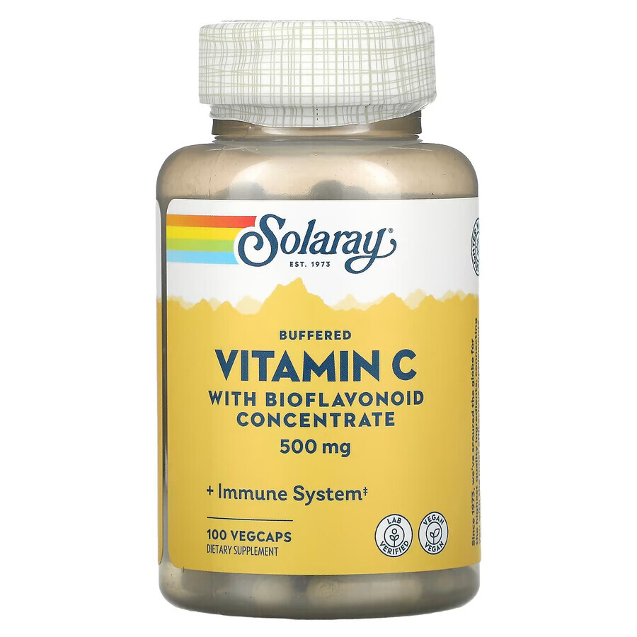 Vitamine C 1000 mg Solaray, 100 gélules, Secom