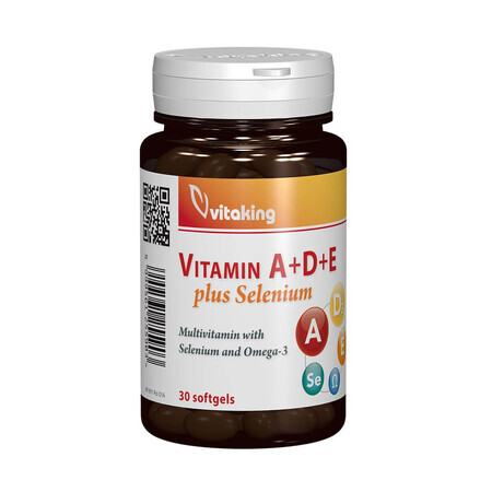 Vitamine A+D+E+Selenium, 30 softgels, Vitaking