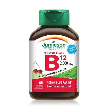 Vitamine B12 2500 mcg, 60 comprimés, Jamieson