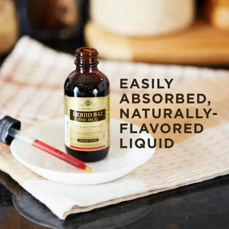 Vitamina B12 líquida sublingual 2000 mcg, 59 ml, Solgar