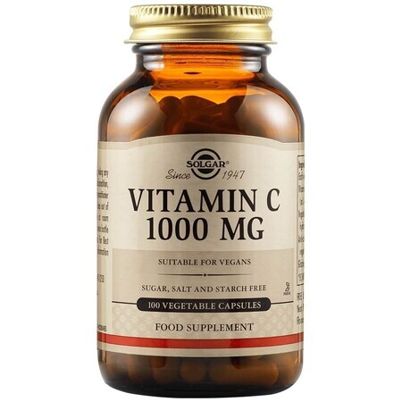 Vitamina C 1000 mg, 100 capsule, Solgar