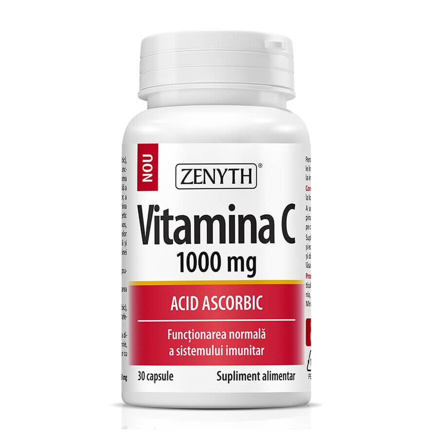 Vitamine C 1000 mg, 30 gélules, Zenyth