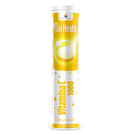 Vitamina C 1000mg Sun Health, 20 compresse effervescenti, Sun Wave Pharma