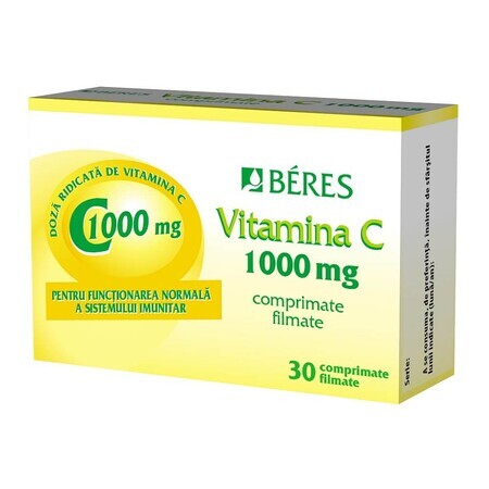 Vitamine C 1000mg, 30 comprimés, Beres Pharmaceuticals