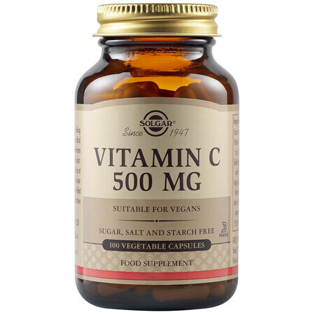 Vitamine C 500 mg, 100 capsules, Solgar