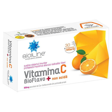 Vitamine C BioFlavo+ niet-zuurvormend, 30 tabletten, Helcor