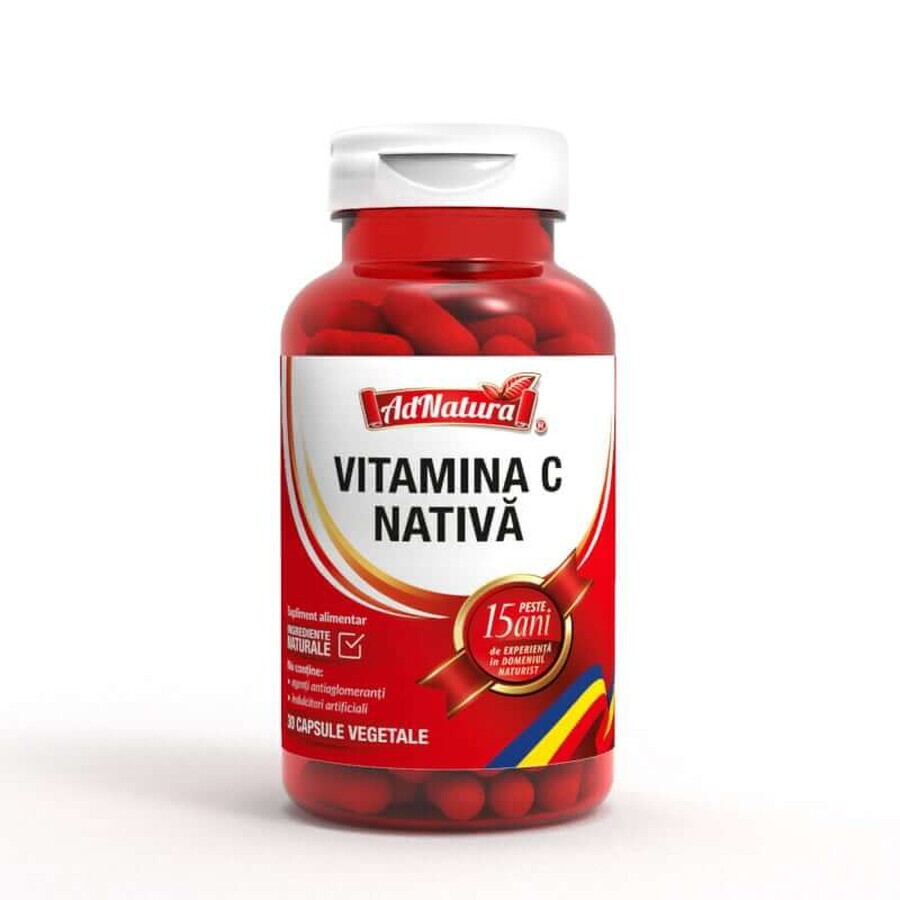 Vitamina C nativa, 30 capsule, AdNatura