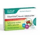 Natuurlijke vitamine C + Selenium en Zink, 30 tabletten, Rotta Natura