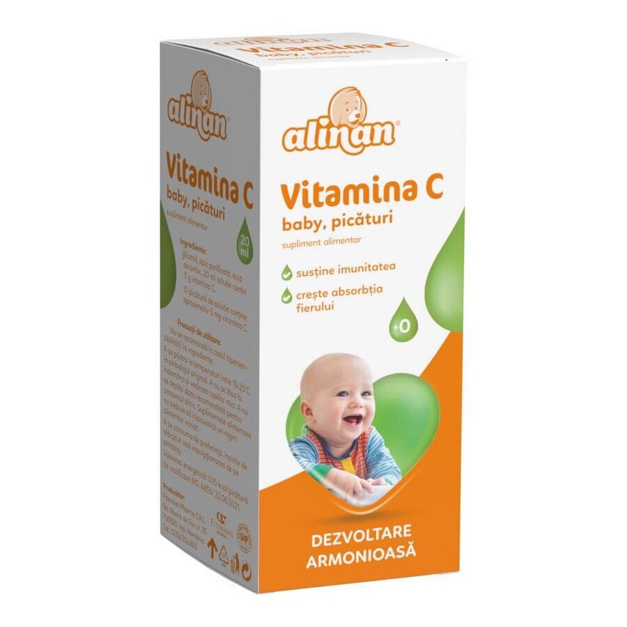 Alinan Vitamine C Babydruppels, 20 ml, Fitterman Pharma