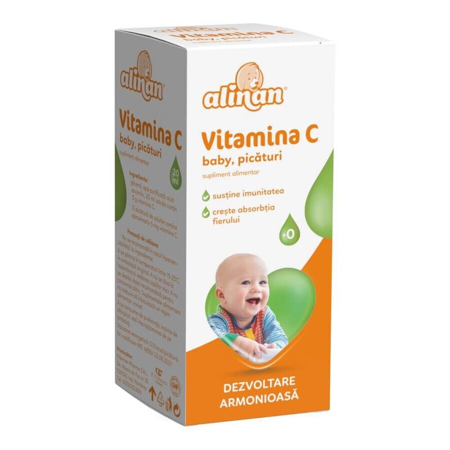 Alinan Vitamina C Baby picături, 20 ml, Fitterman Pharma