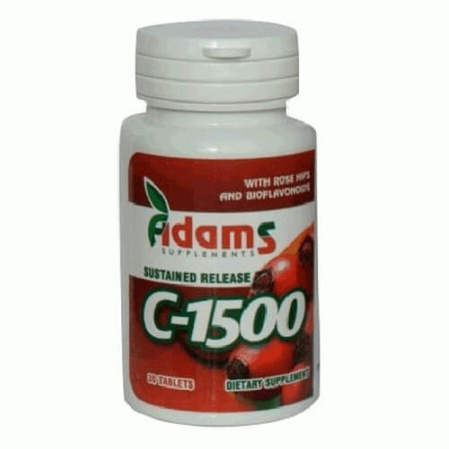 Vitamine C-1500, 30 tabletten, Adams Vision