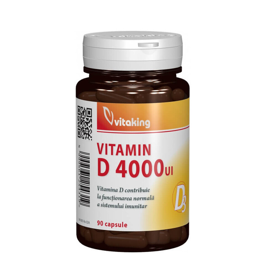 Vitamine D 4000 IE, 90 capsules, Vitaking