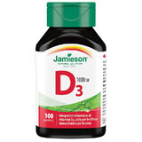 Vitamine D3 1000IU, 100 tabletten, Jamieson