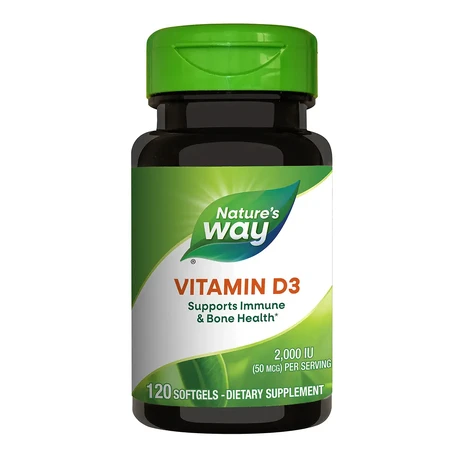 Vitamina D3 2000 IU Nature's Way, 120 cápsulas, Secom