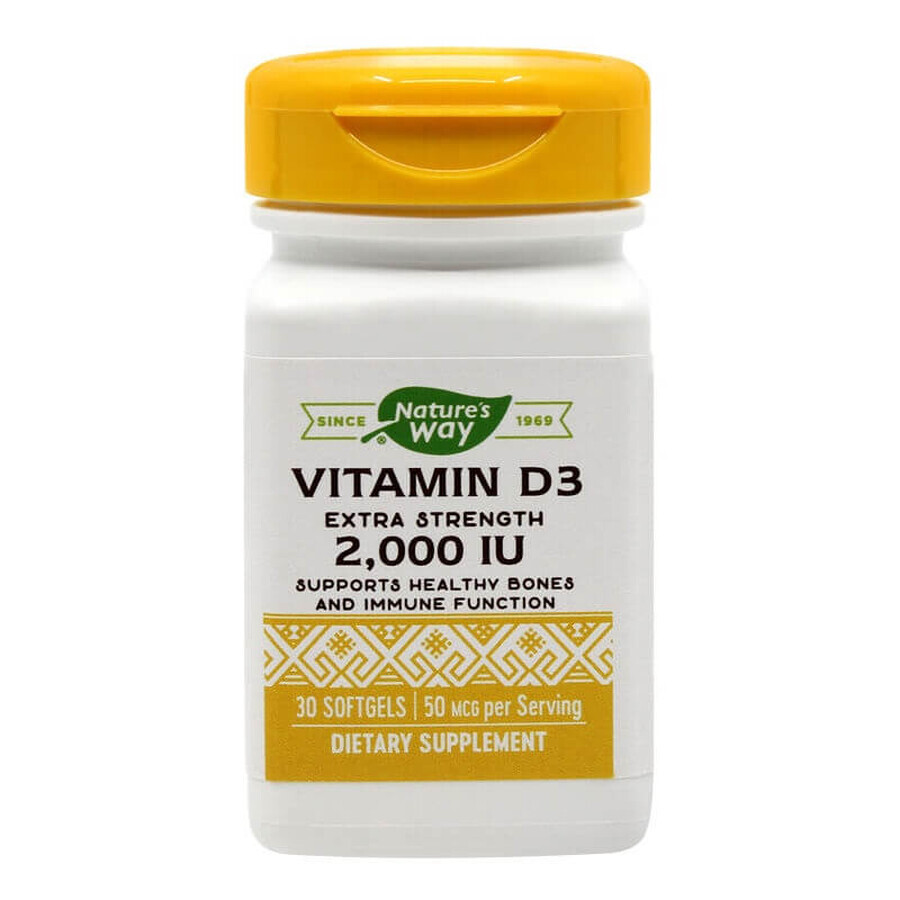 Vitamin D3 2000 IU Nature's Way, 30 Kapseln, Secom