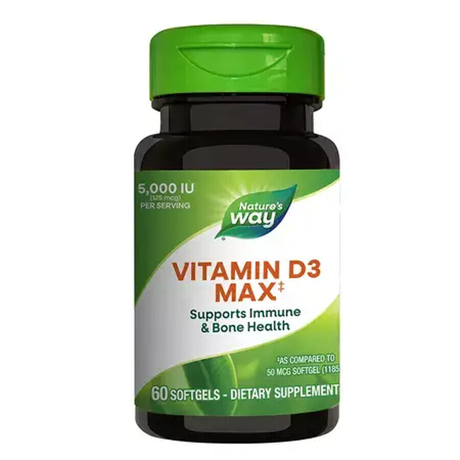 Vitamine D3 5000 IE Nature's Way, 60 capsules, Secom