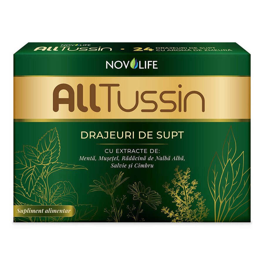 AllTussin mit Himbeergeschmack, 24 Lutschtabletten, Novolife