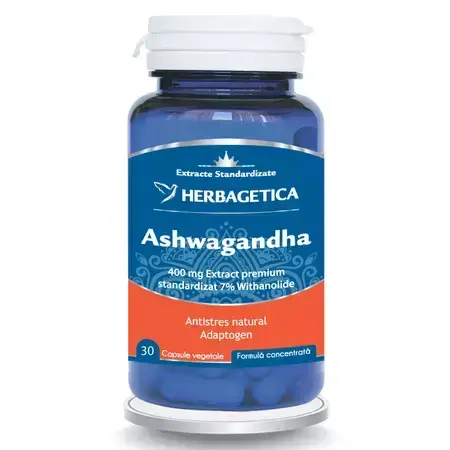 Ashwagandha, 30 capsules, Herbagetica