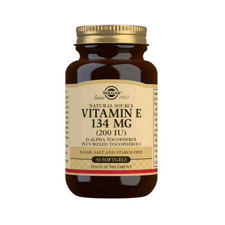 Natuurlijke vitamine E 134 mg, 50 capsules, Solgar