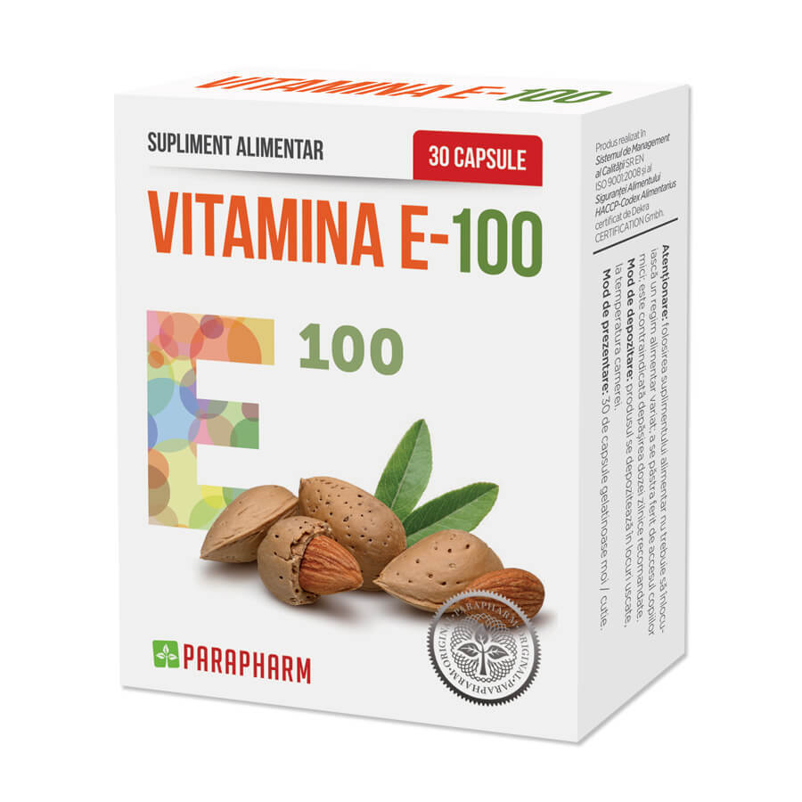 Vitamine E-100, 30 capsules, Parapharm
