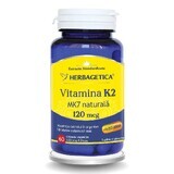 Vitamine K2 MK7 naturelle 120mcg, 60 gélules, Herbagetica