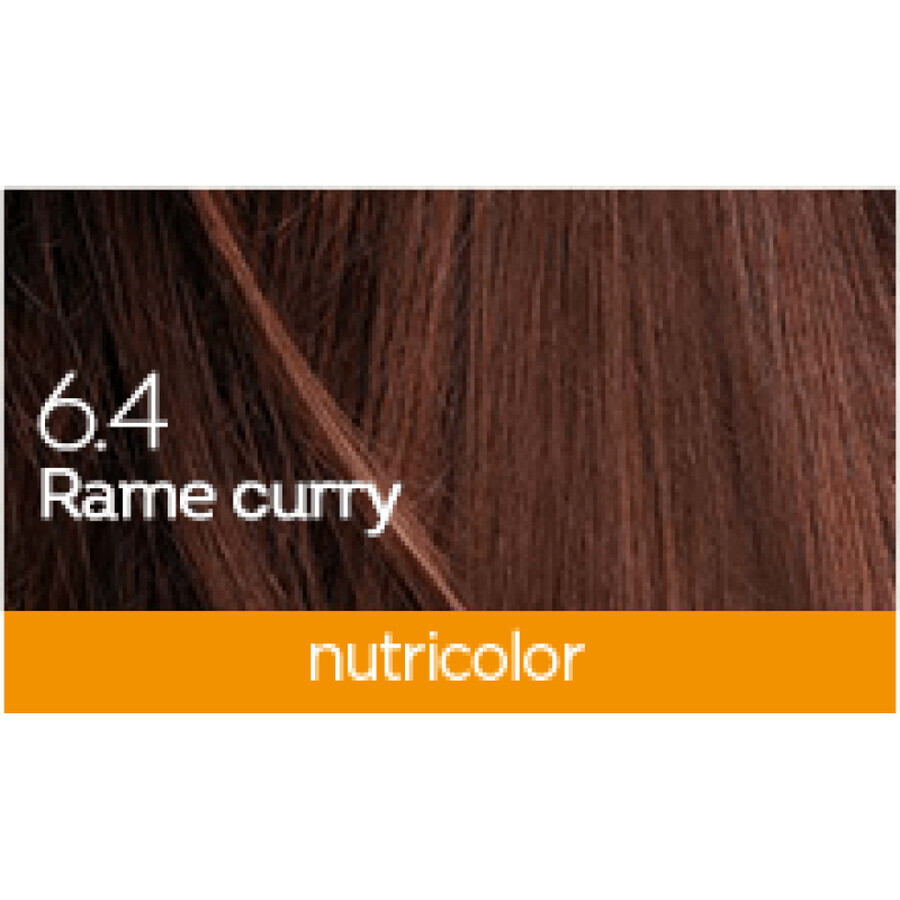 Vopsea permanentă pentru păr Nutricolor, Nuanţa Curry Auburn 6.4, 140 ml, Biokap