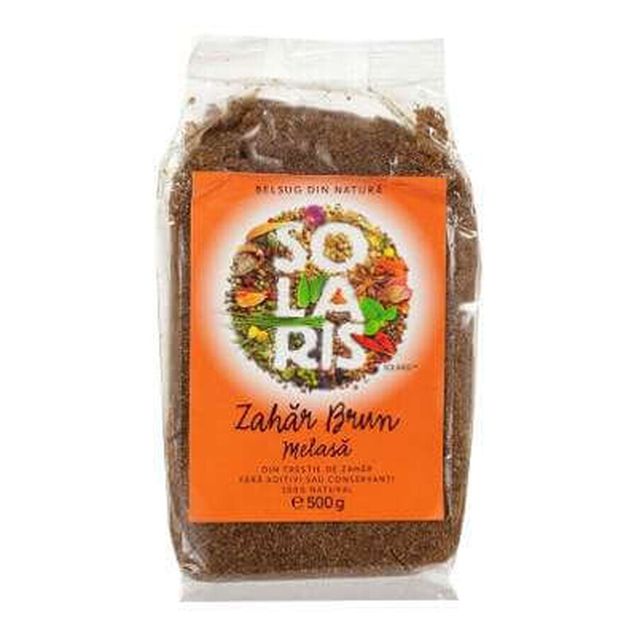 Zahar brun melasa nerafinat, 500 g, Solaris