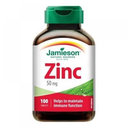 Zinc 50mg, 100 comprimés, Jamieson