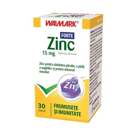 Zinc Forte 15mg, 30 tablete, Walmark