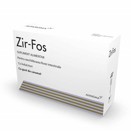 Zirfos mit Karamellgeschmack, 12 Tütchen, Alfasigma