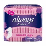 Always Dailies Singles To Go absorberende onderlegger, 20 stuks, P&amp;G