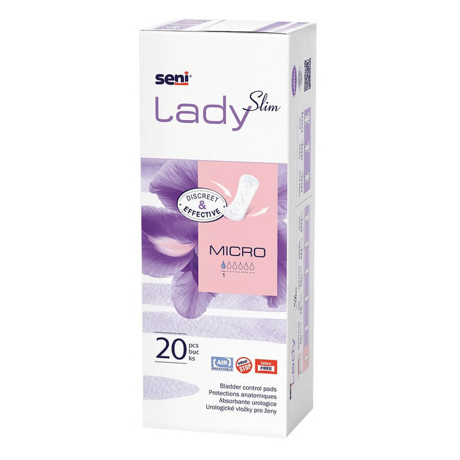 Assorbenti giornalieri Slim Micro, 20 pezzi, Seni Lady