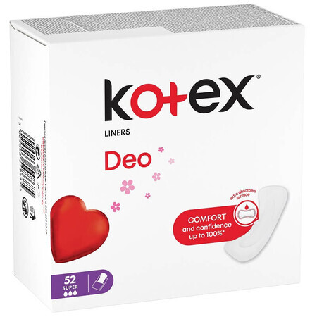 Absorbante zilnice Super Deo Kotex, 52 bucati, Kimberly-Clark