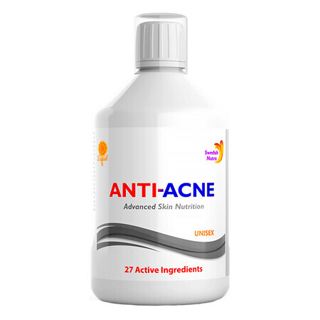 Anti-Acne Complex Vloeibaar met 27 Actieve ingrediënten, 500 ml, Swedish Nutra