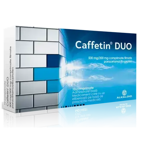 Caffetin Duo, 500 mg/200 mg, 10 tabletten, alkaloïde