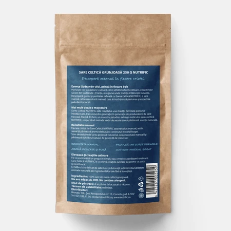 Grof Keltisch zout, handmatig gewonnen, 500gr, Nutrific