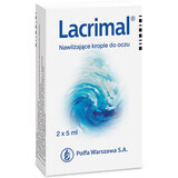 Lacrimal, moisturizing eye drops, 2 x 5 ml