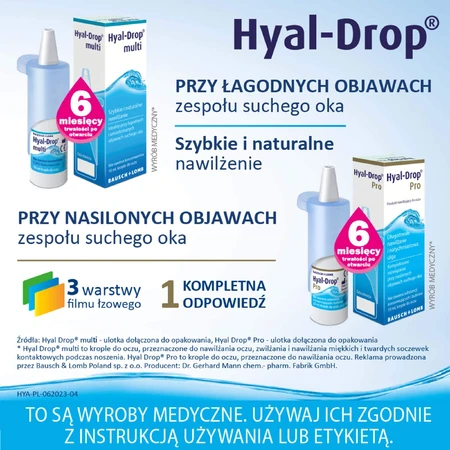 Hyal-Drop Multi, hydraterende oogdruppels, 10 ml