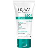 Uriage Hyseac, fluido de protección solar para pieles grasas y mixtas, FPS 50+, 50 ml