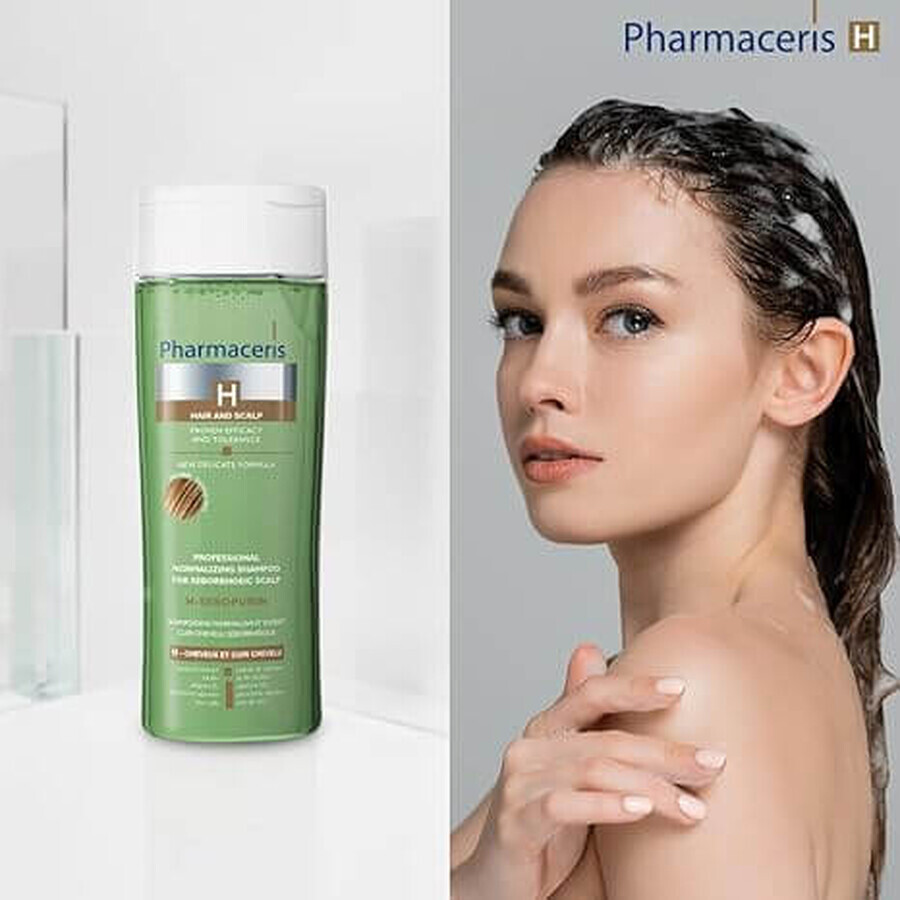 Pharmaceris H Sebopurin, gespecialiseerde normaliserende shampoo voor seborrhoïsche huid die vatbaar is voor irritaties, 250 ml.