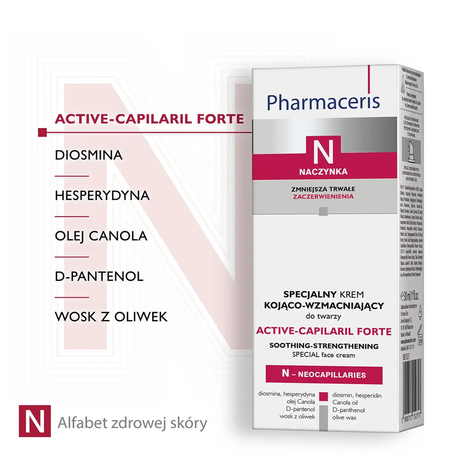 Pharmaceris N Active-Capillaril Forte, Special face cream, soothing and fortifying, 30 ml