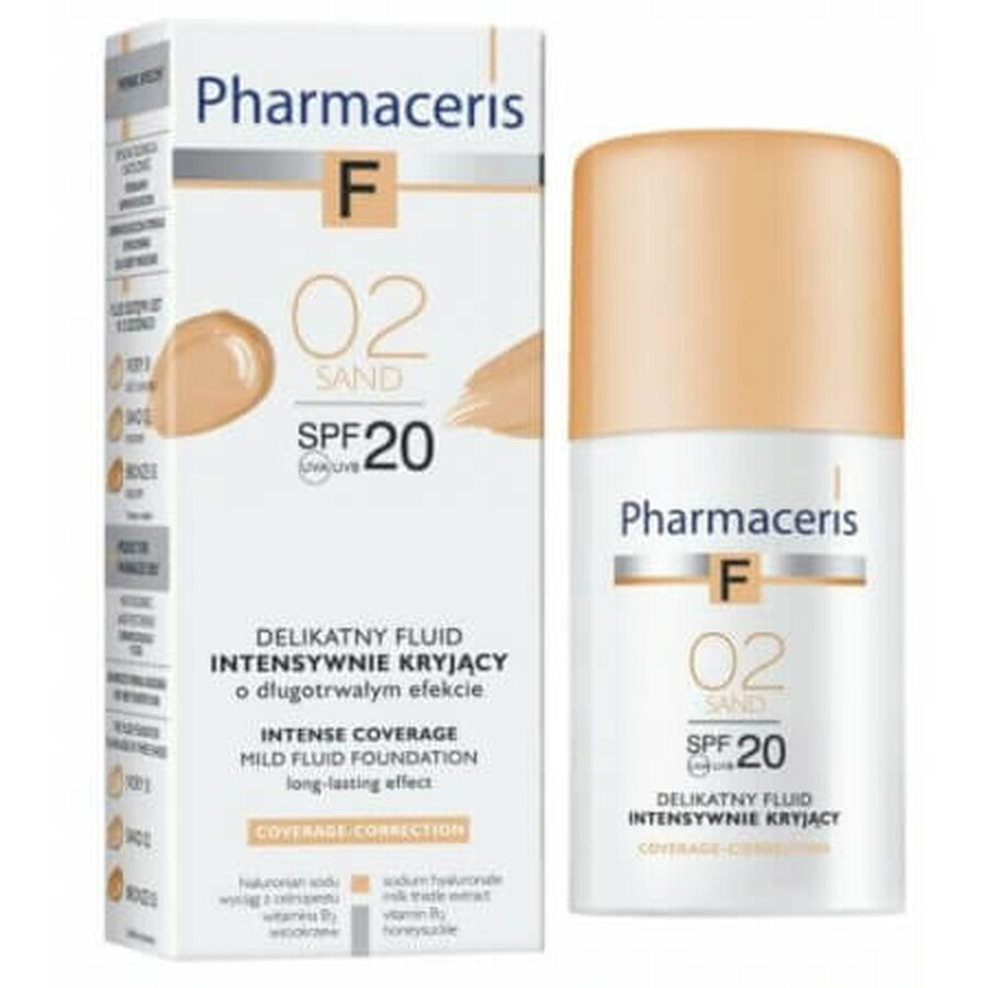 Pharmaceris F Coverage-Correction, fluid with fine coverage, 02 Sand, SPF 20, 30 ml