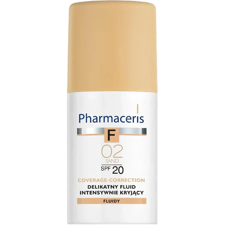 Pharmaceris F Coverage-Correction, fluid with fine coverage, 02 Sand, SPF 20, 30 ml