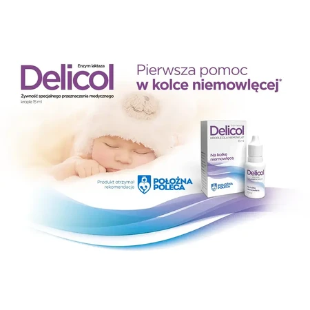 Delicol, enzima lactasa, gotas para lactantes para los cólicos, 15 ml